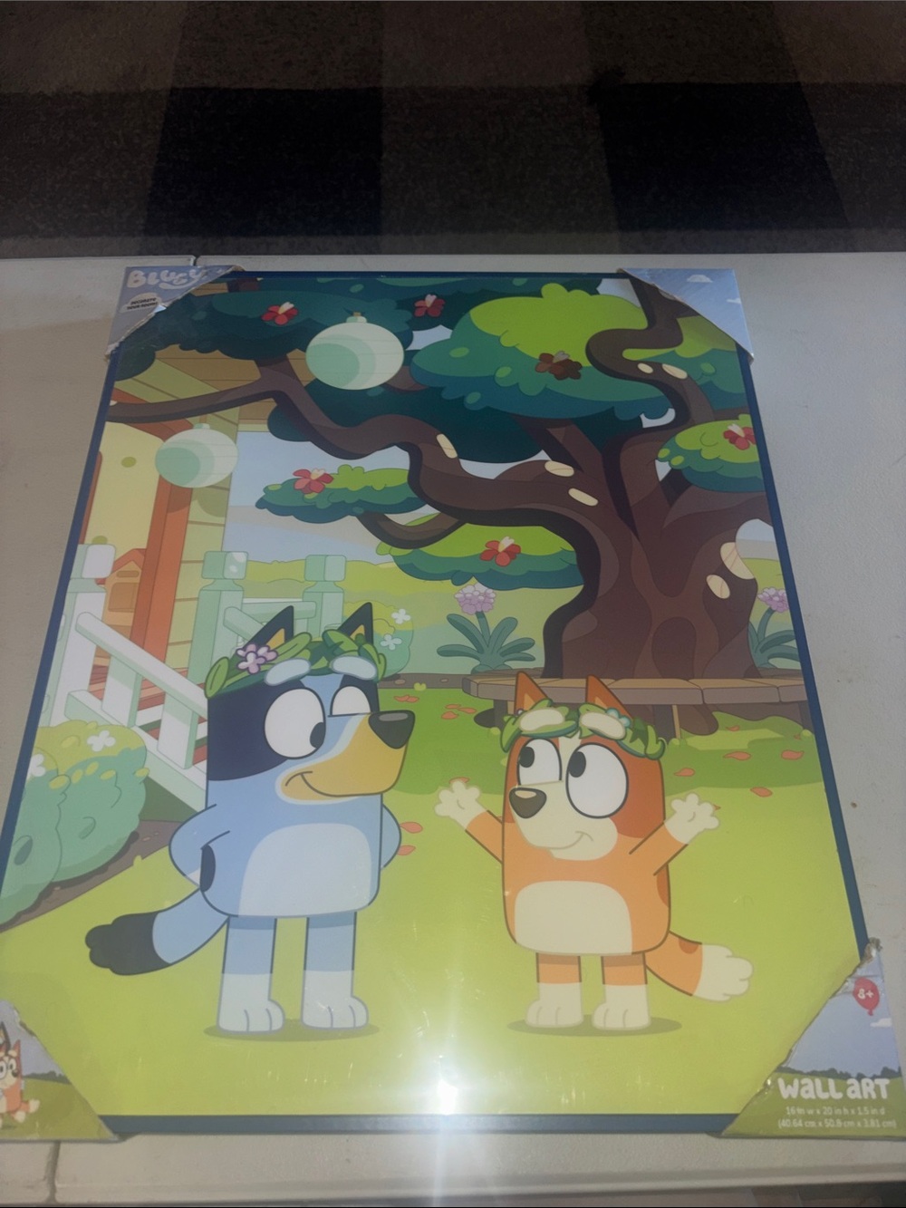 Bluey and Bingo Wall Art Print - Colorful Cartoon Home Art